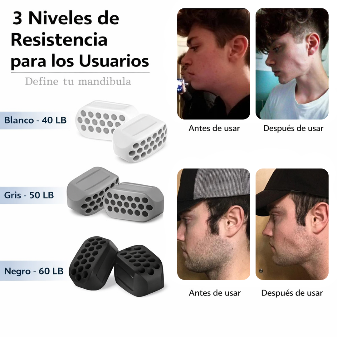 Ejercitadores de Mandíbula con 3 Pares